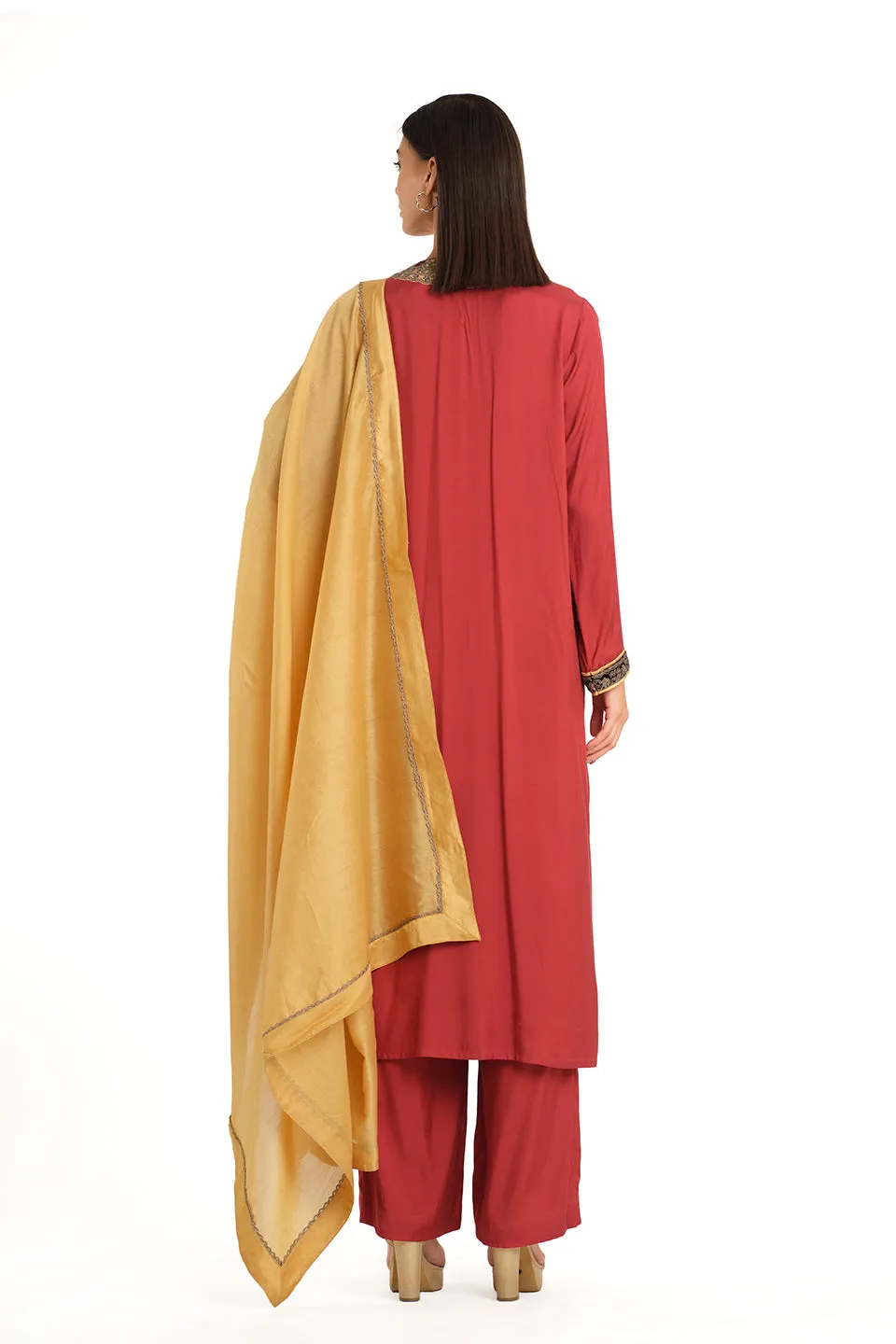 Red tunic set
