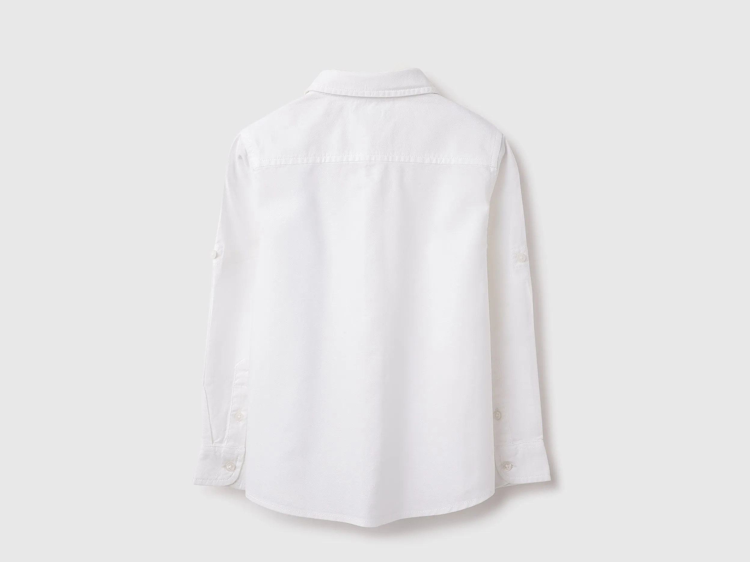 Regular Fit Spread Collar Printed Oxford Shirt