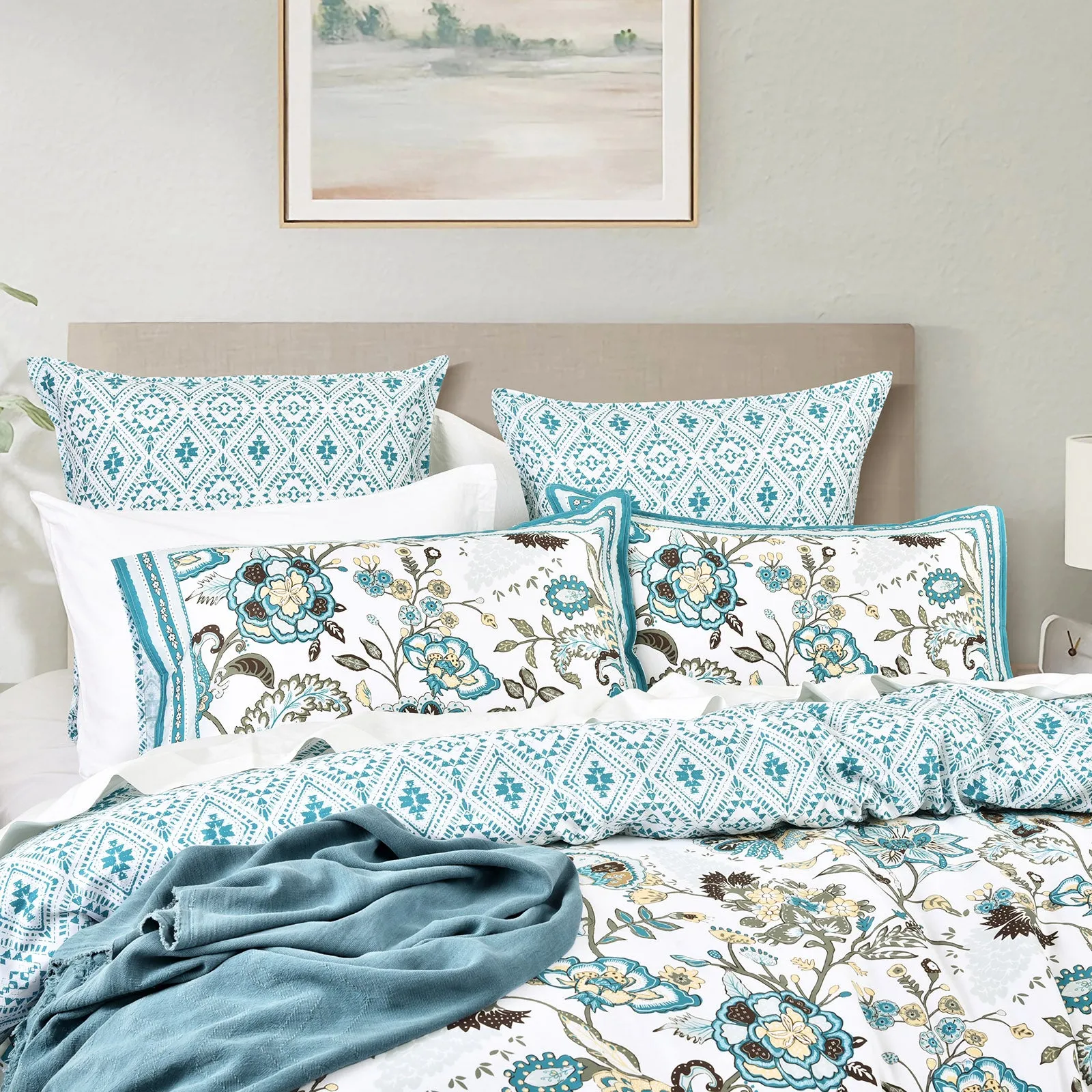 Renee Taylor 300 TC Cotton Reversible Quilt Cover Sets - Anaya