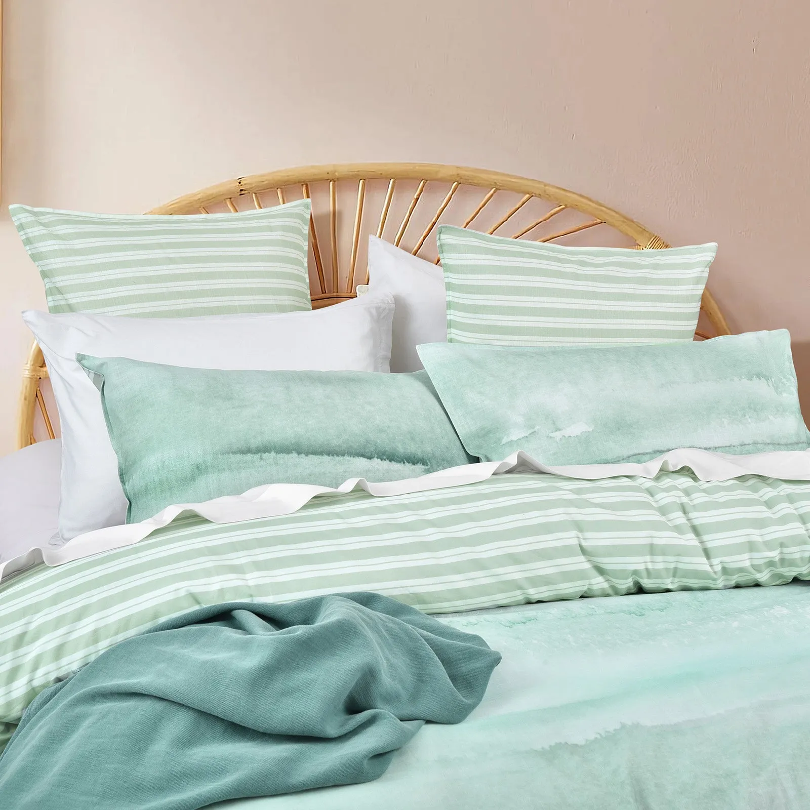 Renee Taylor 300 TC Cotton Reversible Quilt Cover Sets - Terrain