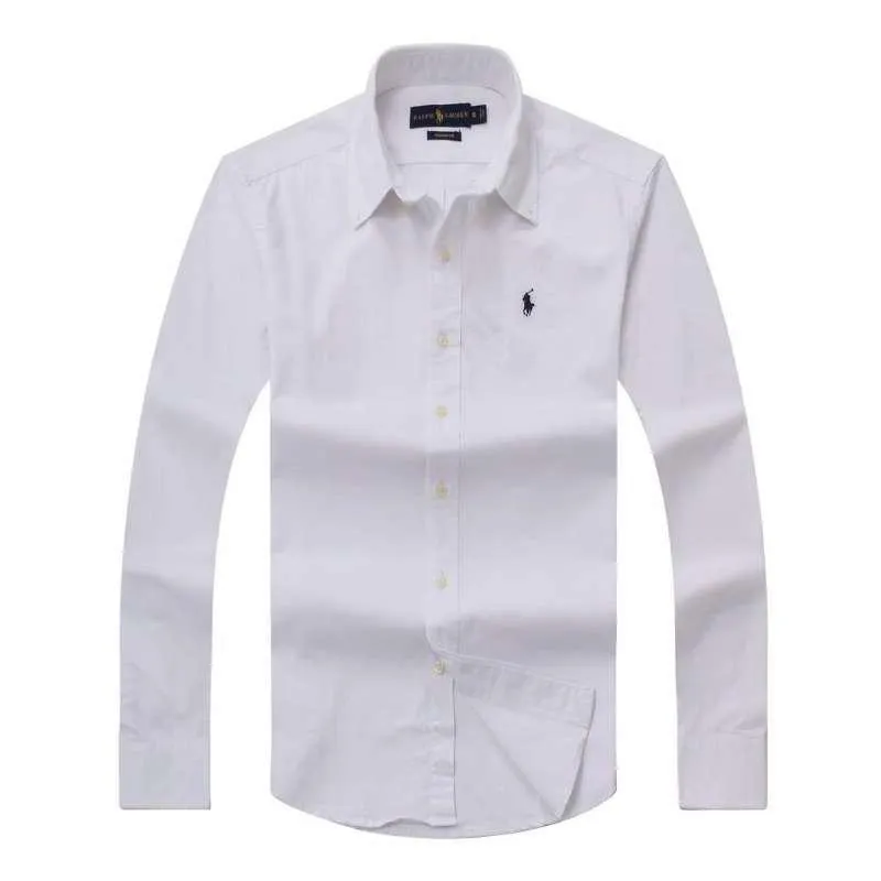 RL Fit Oxford Button-Down Pony Logo White Longsleeve ShirT