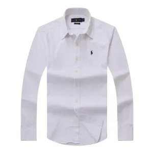 RL Fit Oxford Button-Down Pony Logo White Longsleeve ShirT