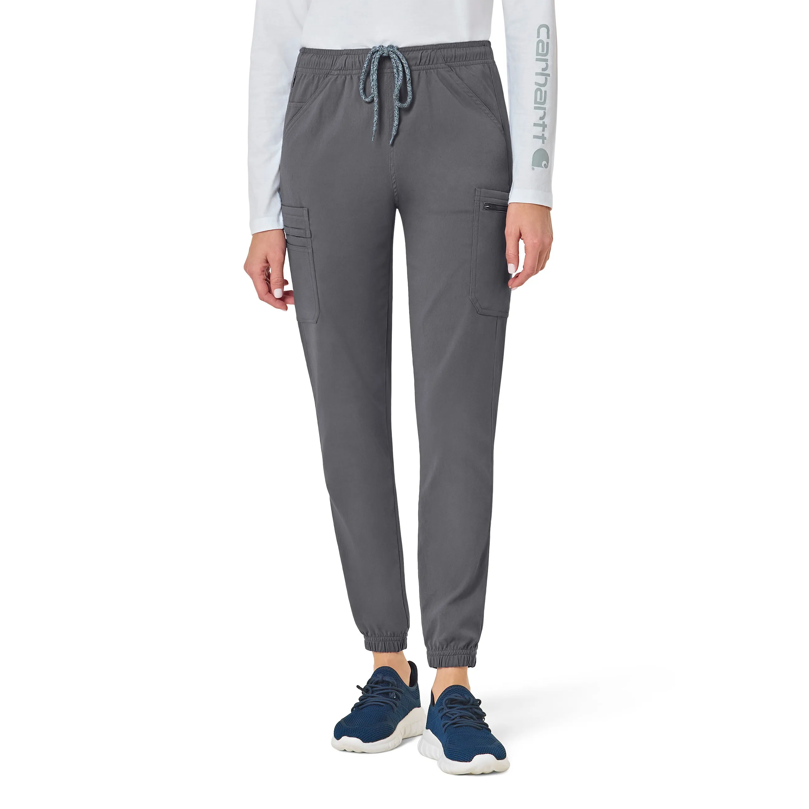Rugged Flex Peak C52137 Cargo Jogger Scrub Pants Pewter
