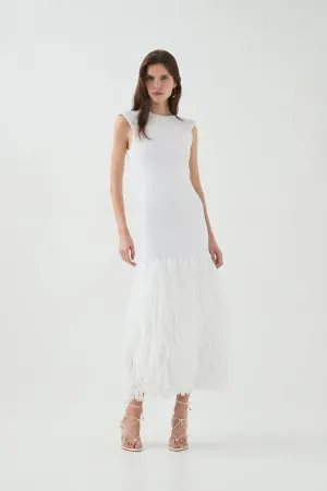 Rushes Knit Midi Dress