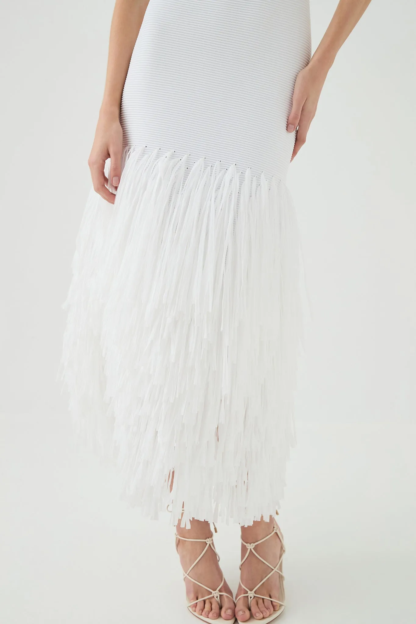 Rushes Knit Midi Dress