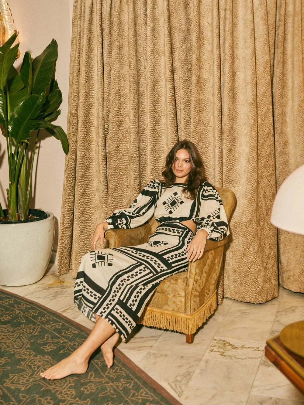 Sachamama Linen Midi Dress