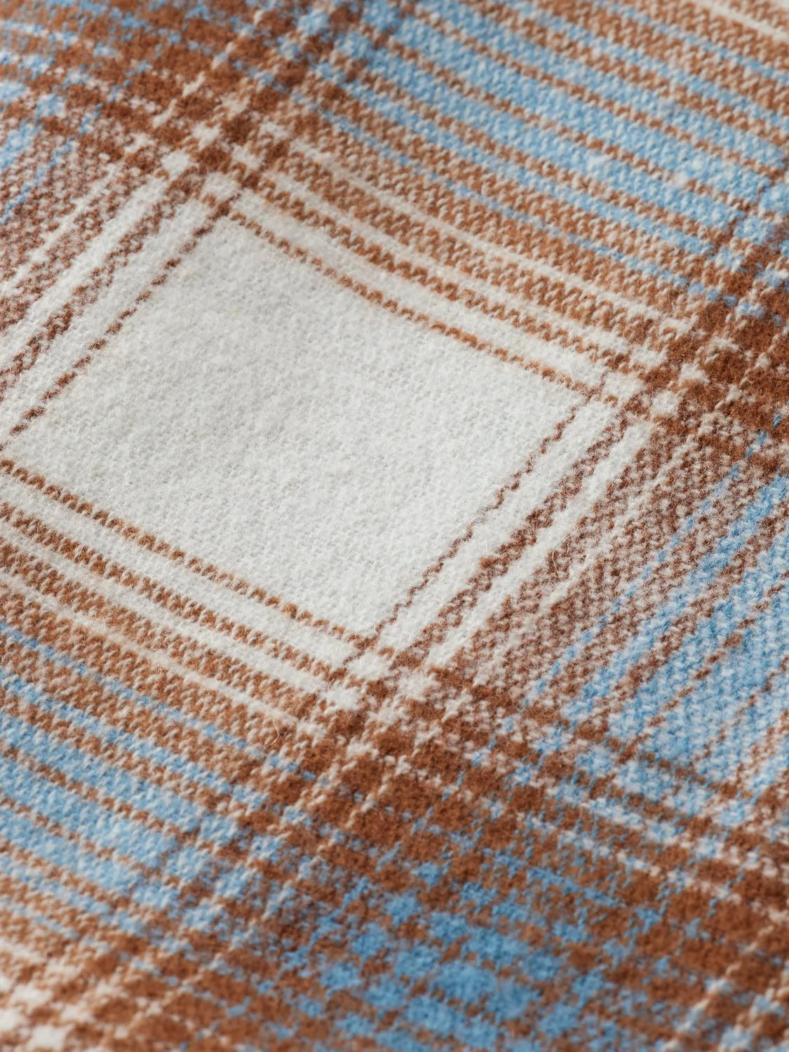 Sand-Blue Yarn Dyed Flannel Check Shirt