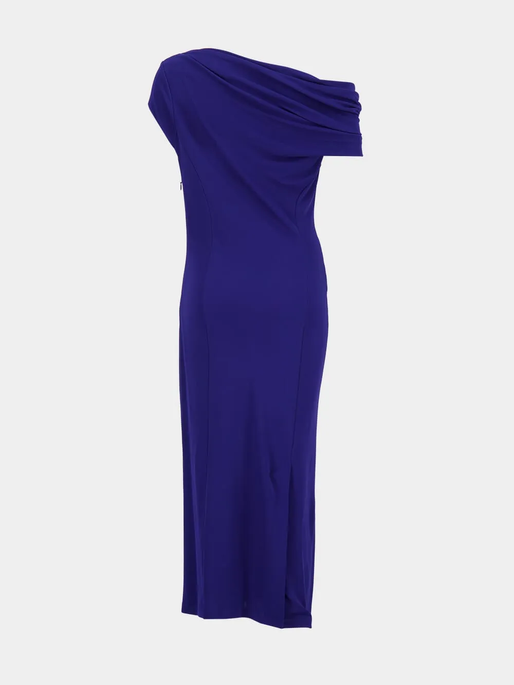 Sapphire Asymmetric Draped Dress