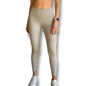Seamless Front Basic Leggings - Agate Grey