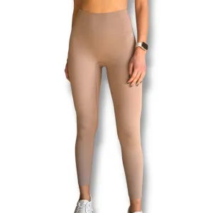 Seamless Front Basic Leggings - Chanterelle