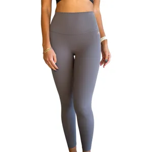 Seamless Front Basic Leggings - Titanium