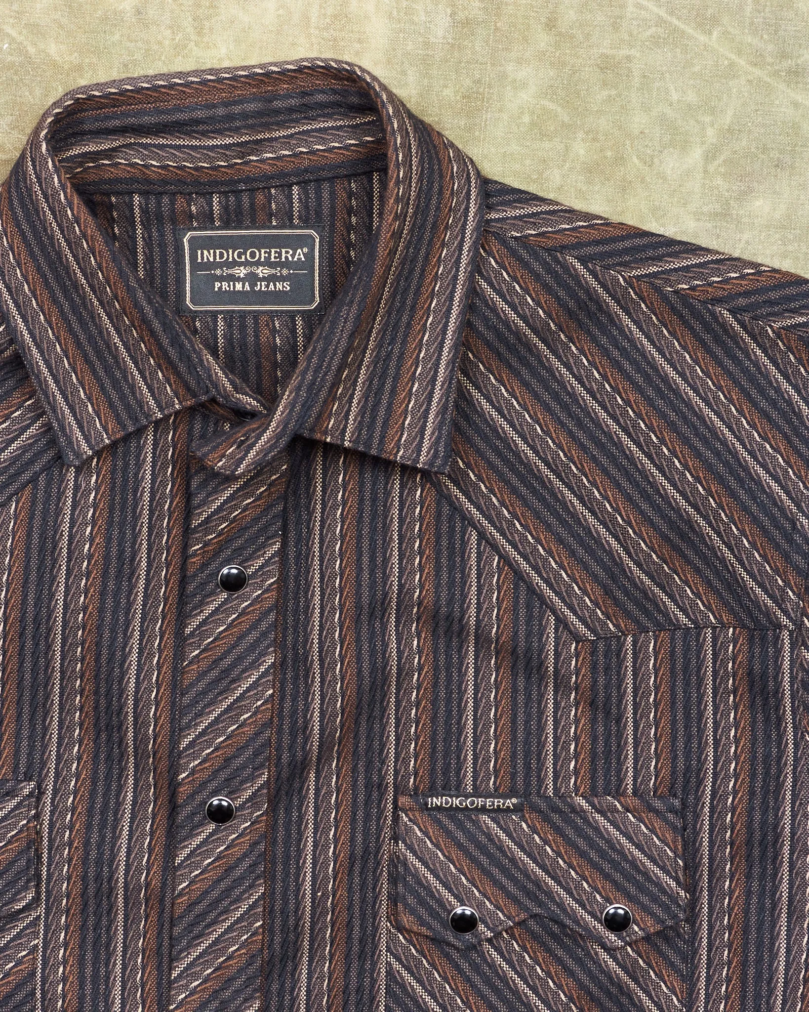Second Hand Indigofera Dollard Western Shirt Size M
