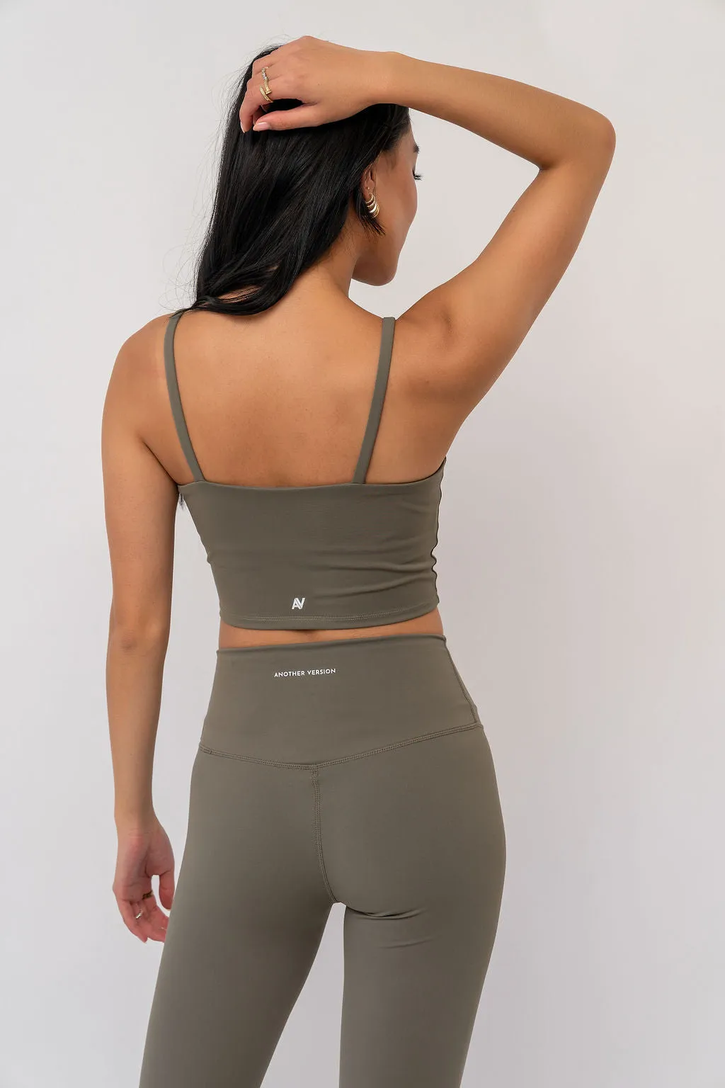 SECOND SKIN CROPPED CAMI - OLIVE