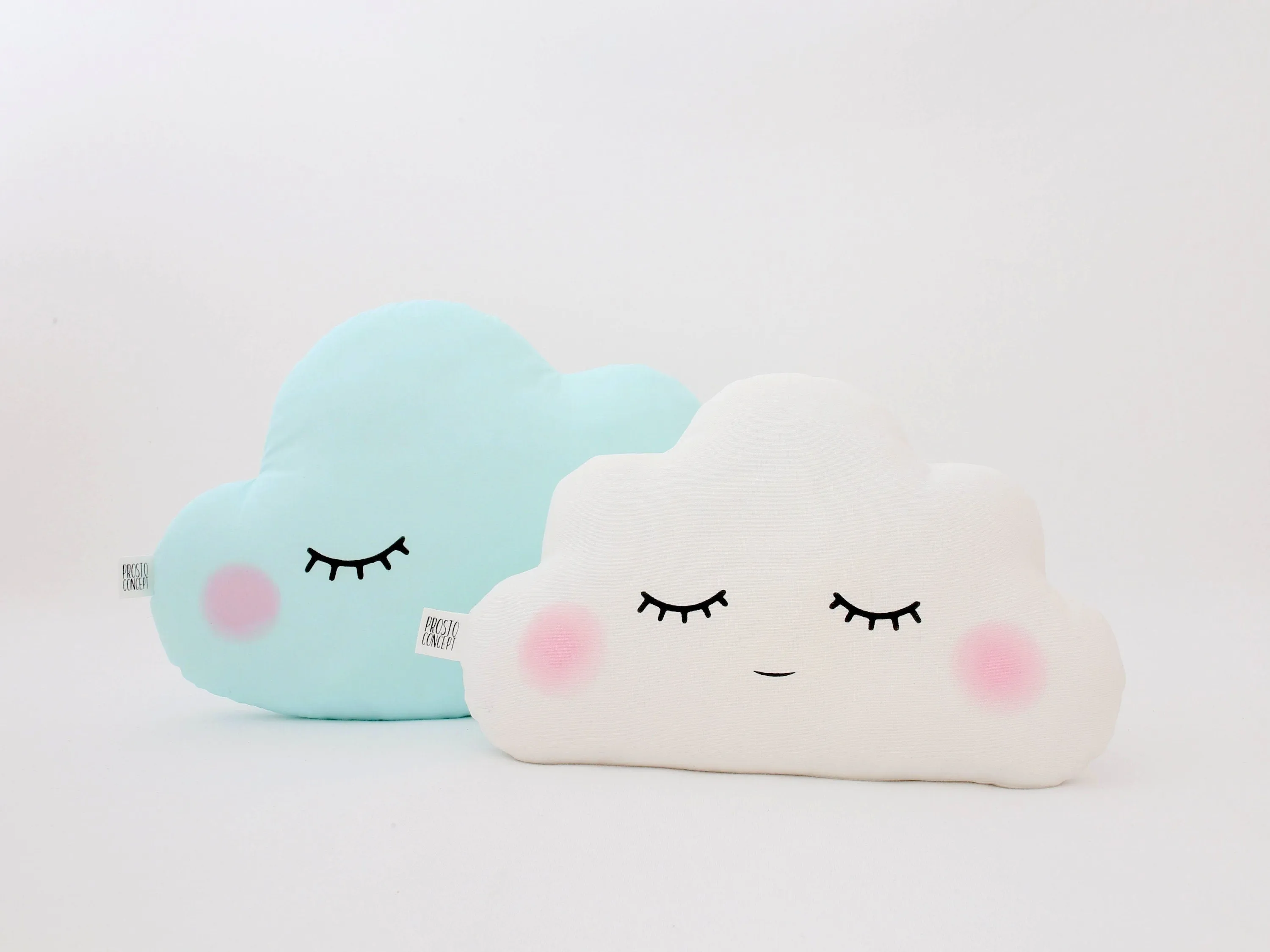 Set of 2 Pillows - Mint Large Cloud Pillow and Small Cloud Pillow (5 colors)