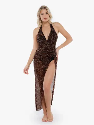 Shapewear Halter Tummy Control Swimsuit And Cover-Up Set