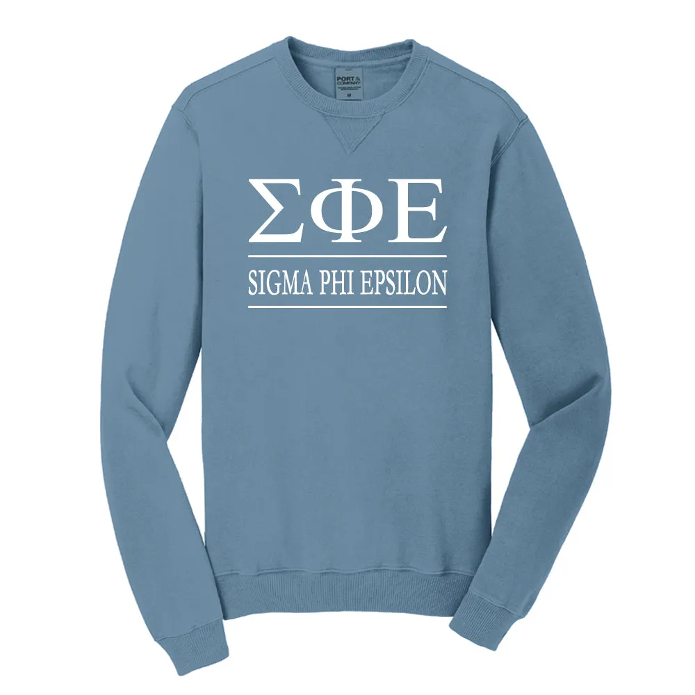 Sigma Phi Epsilon Beach Washed Crewneck Sweatshirt