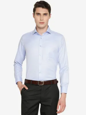 Sky Blue Solid Slim Fit Formal Shirt | Greenfibre