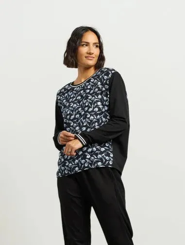 Smith Top - Azure Petals/Black