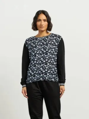 Smith Top - Azure Petals/Black