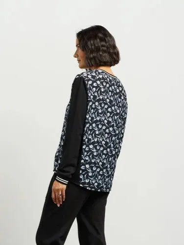 Smith Top - Azure Petals/Black