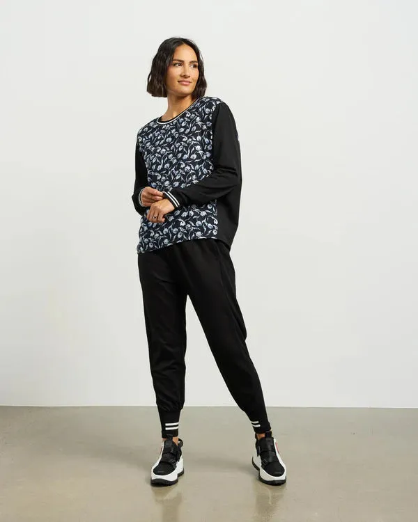 Smith Top - Azure Petals/Black