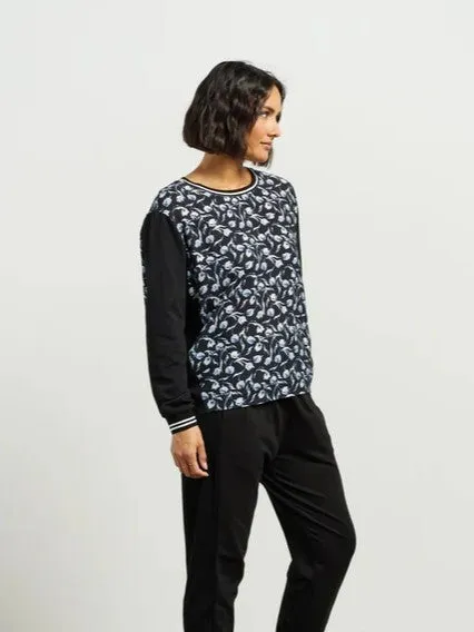 Smith Top - Azure Petals/Black