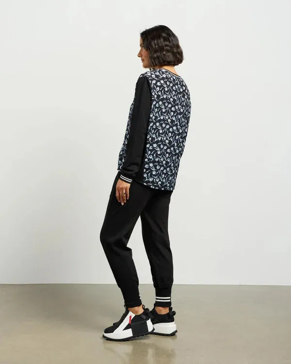 Smith Top - Azure Petals/Black