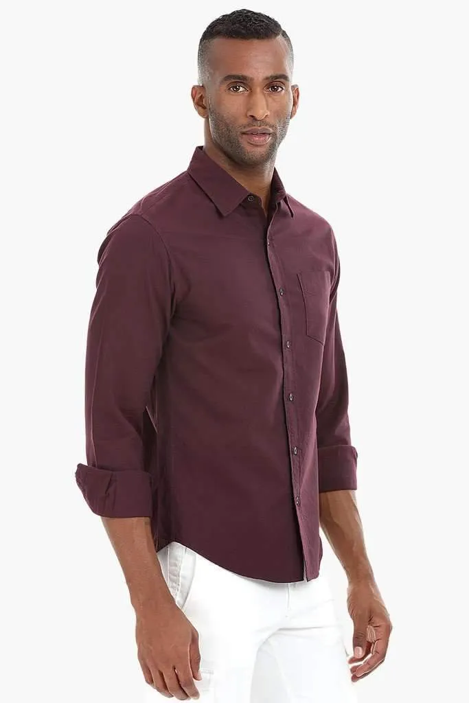 Solid Oxford Cotton Shirt