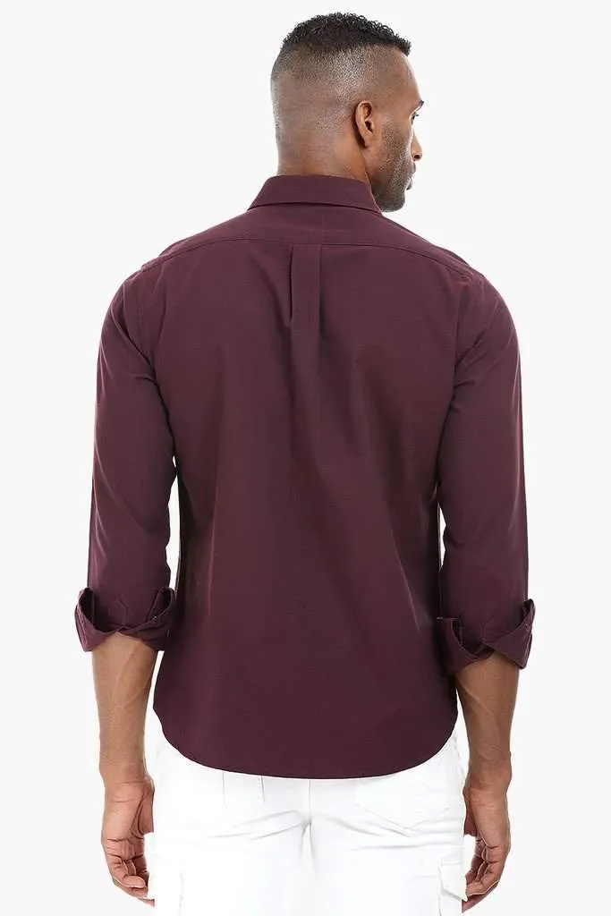 Solid Oxford Cotton Shirt
