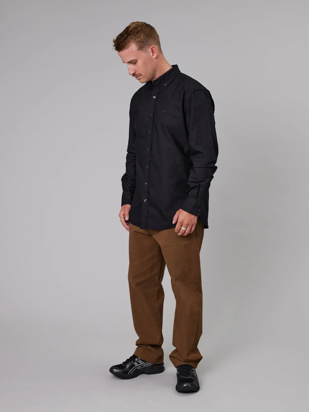 STAMP WORK SHIRT - BLACK