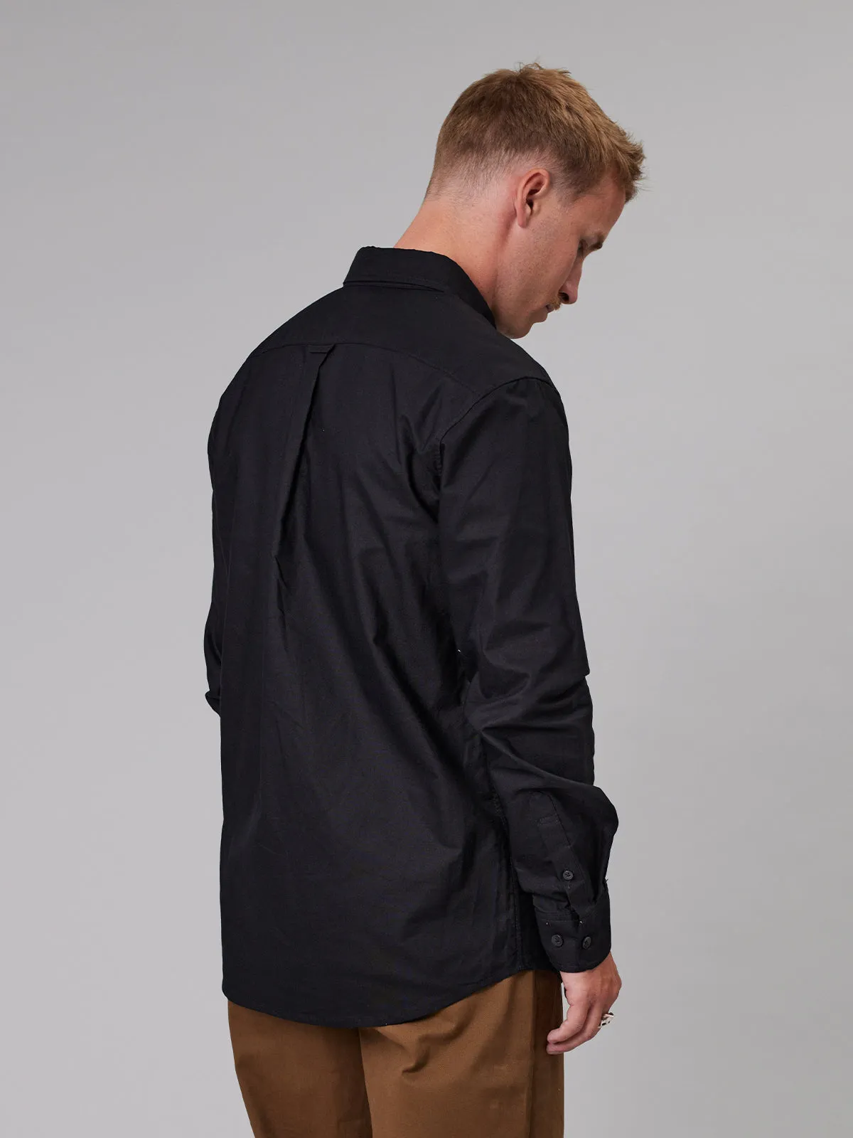 STAMP WORK SHIRT - BLACK