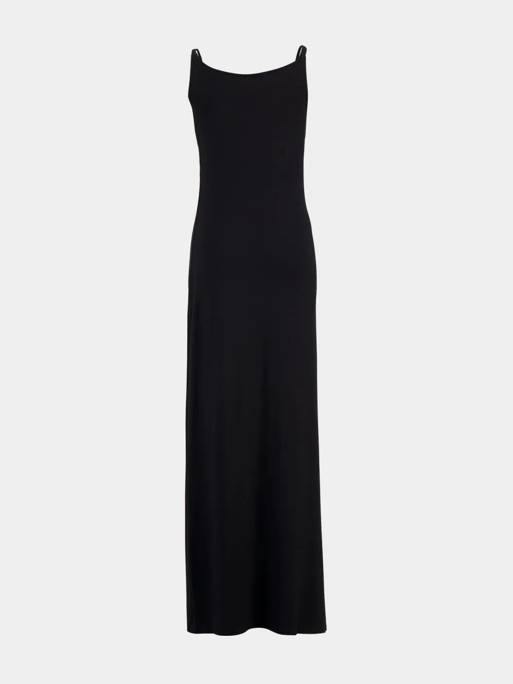 Stud-embellished Black Maxi Dress