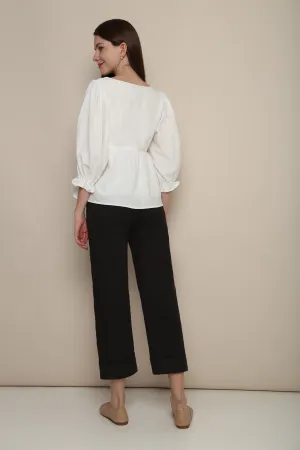 Sulla Cuffed Smart Pants Black