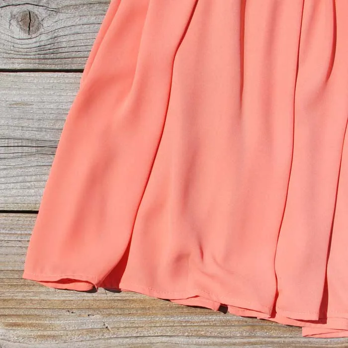 Sweetheart & Mint Dress in Peach