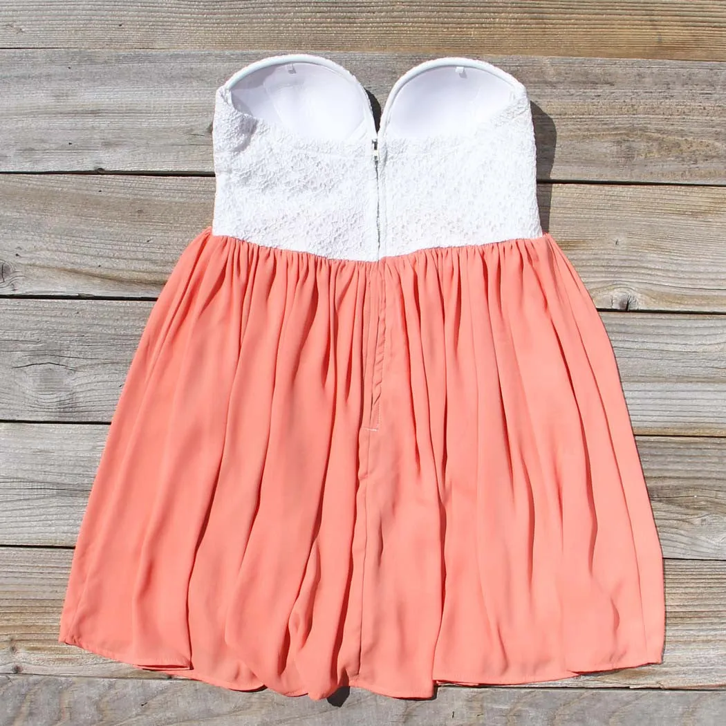 Sweetheart & Mint Dress in Peach