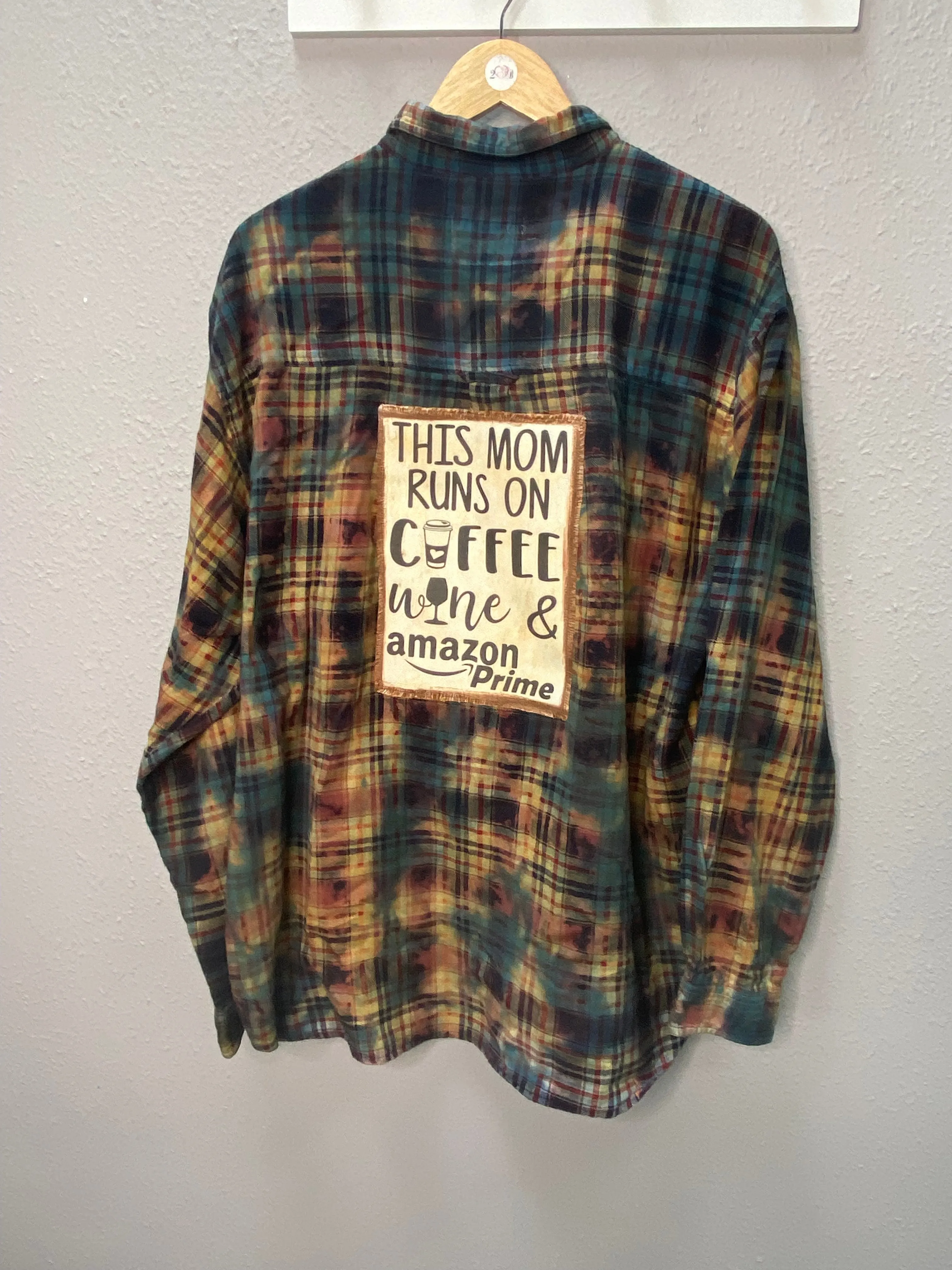This Mom Runs on Coffee...Flannel