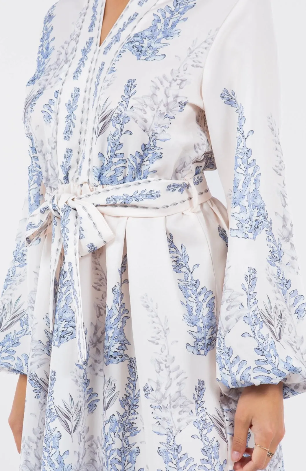 Tinsley Dress - Blue and White