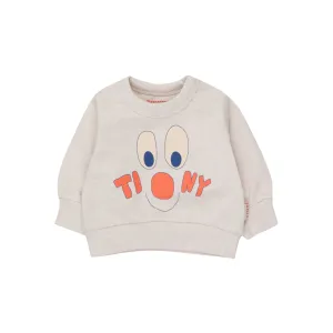 Tiny Clown Baby Sweatshirts, Light Cream Heather