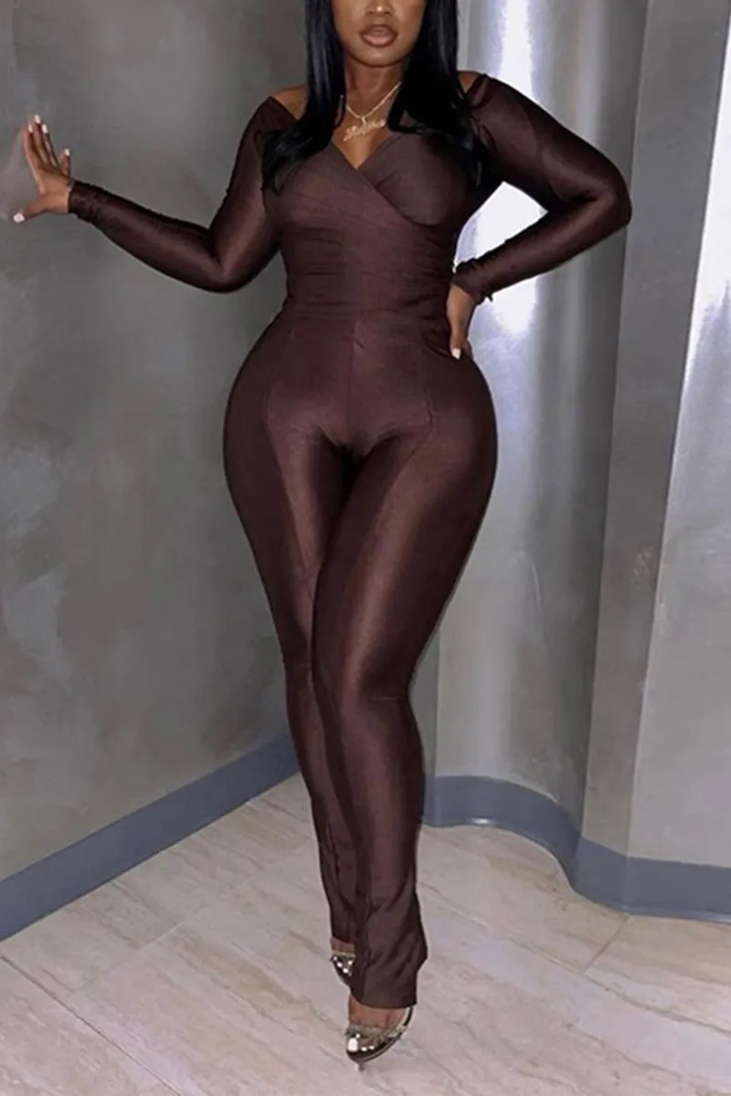 UG0259 V neck Shirt and Leggings Set