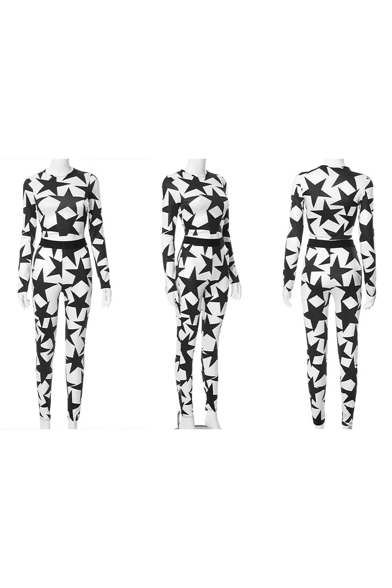UJ0135 Graphic Shirt and Tights Set