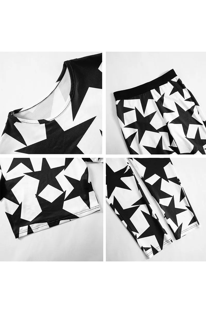 UJ0135 Graphic Shirt and Tights Set