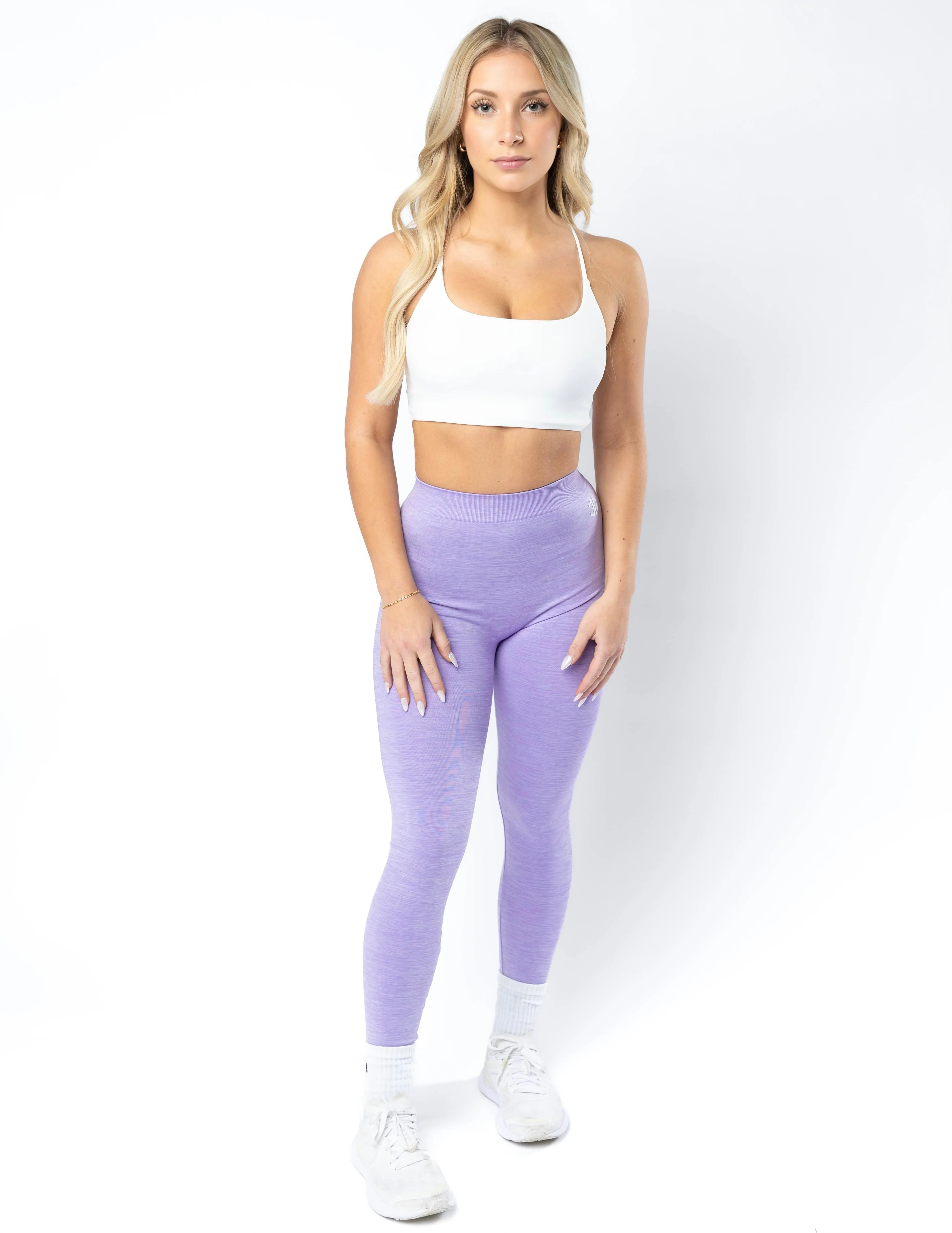 V Back Periwinkle Scrunch Leggings