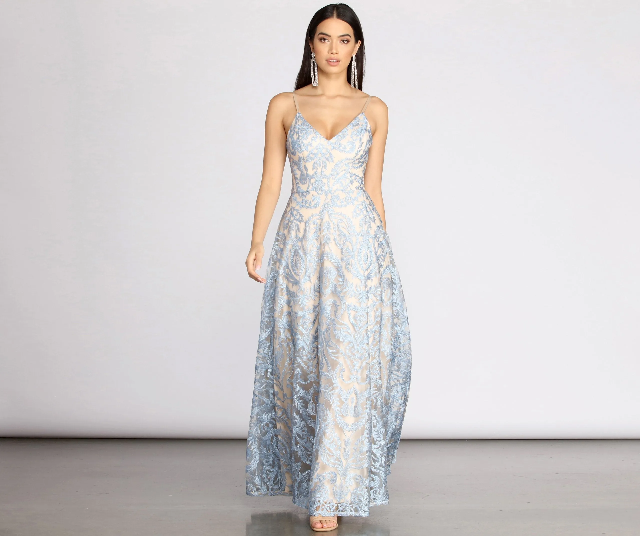 Veda Embroidered Stylish Elegance Ball Gown