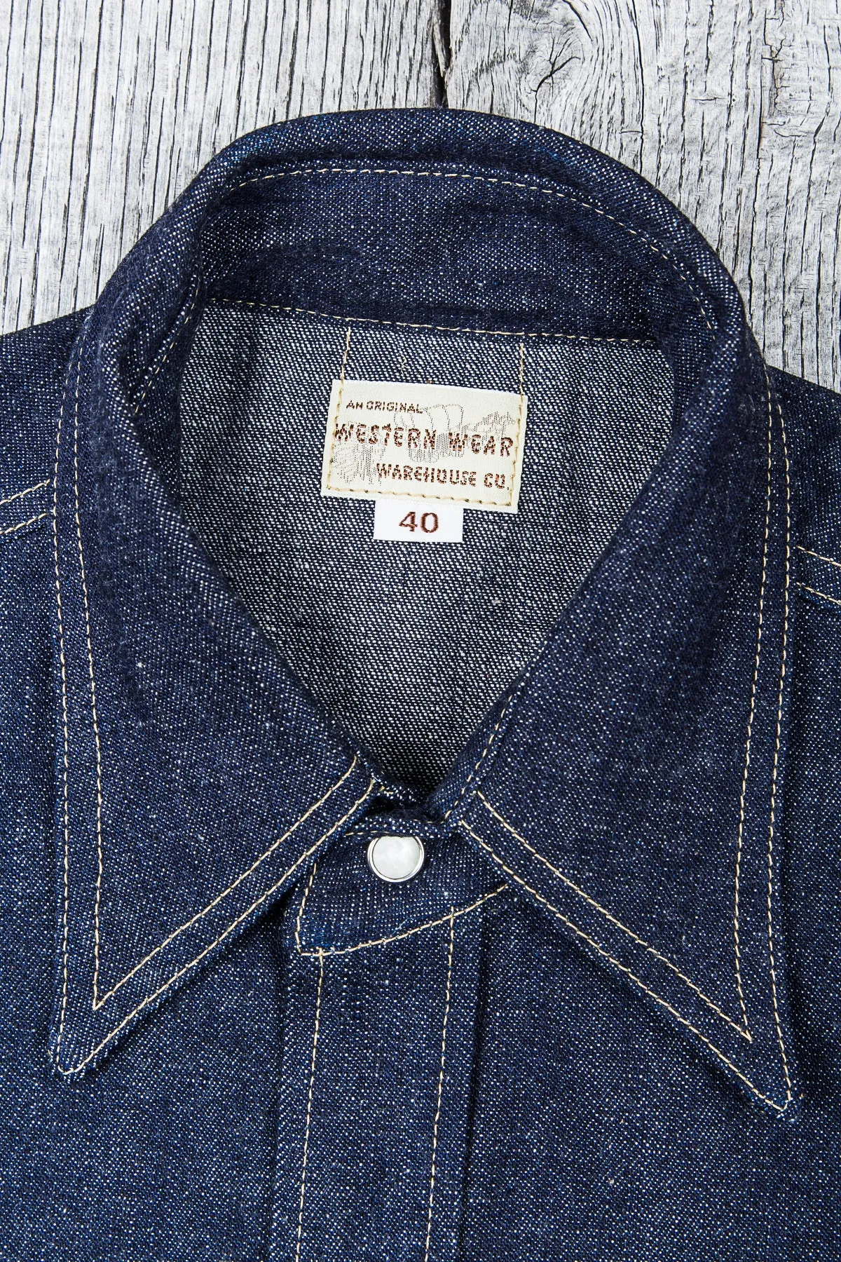 Warehouse & Co Lot 3001 Long Horn Style Western Denim Shirt