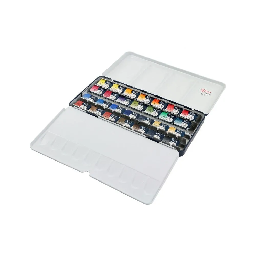 Watercolour Paint Sets - ROSA GALLERY - CLASSIC - Whole Pan Metal Tin - 28 Assorted