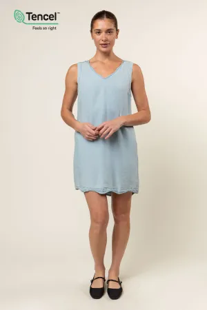 Wave Trim Tencel™ Midi Dress