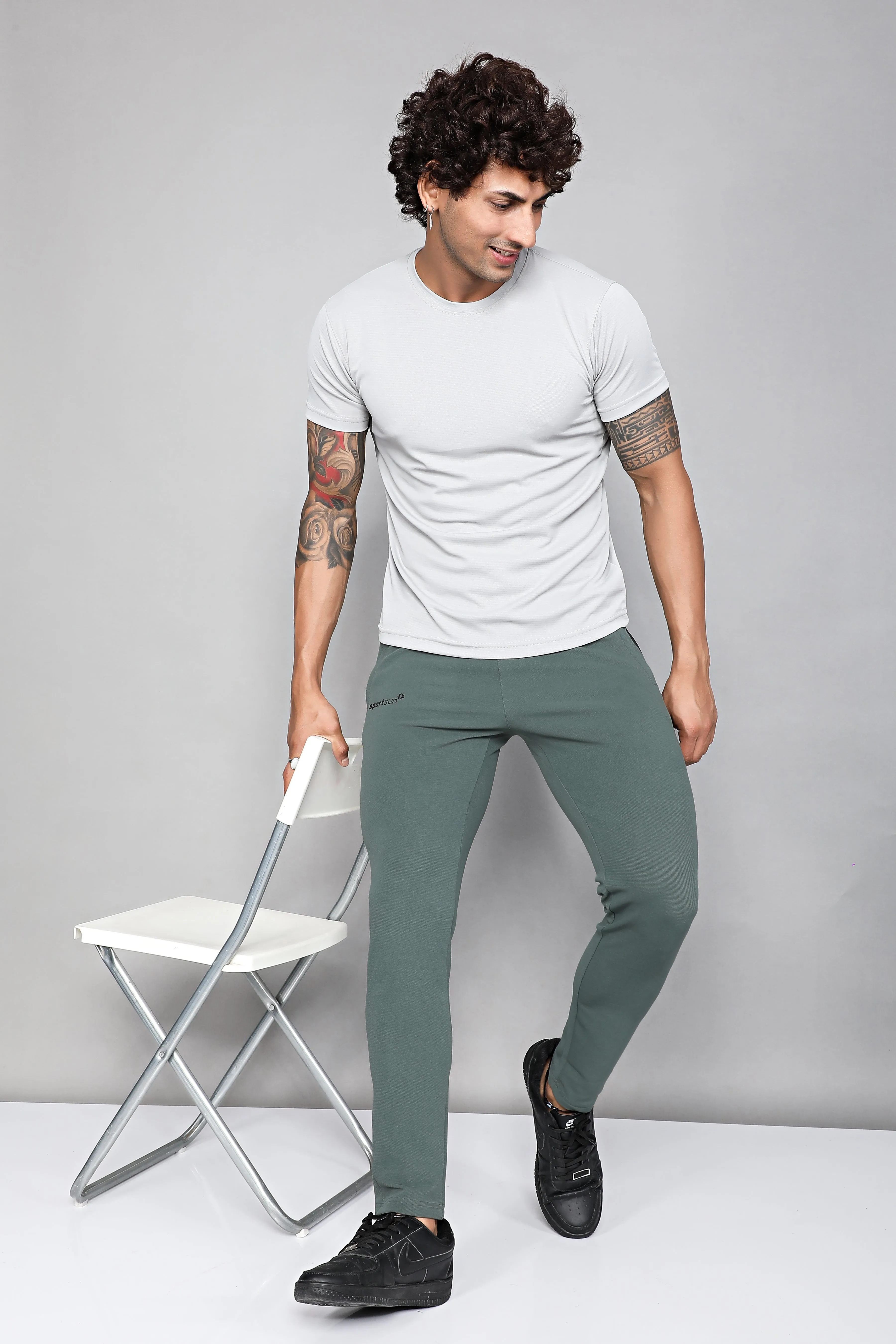 Web Sea Green Track Pant