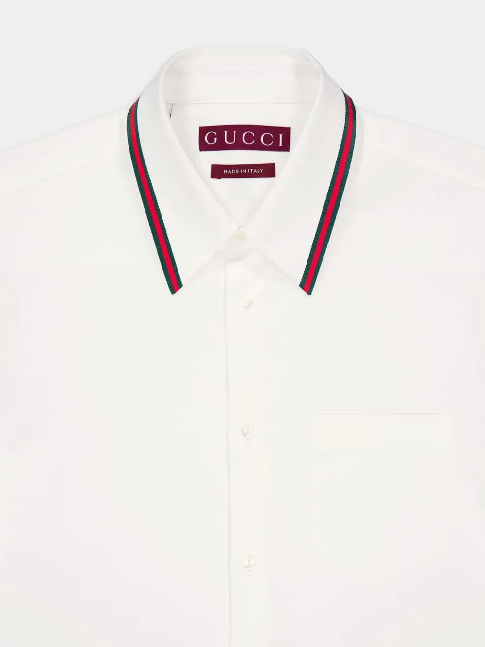 White Oxford Shirt with Web Collar