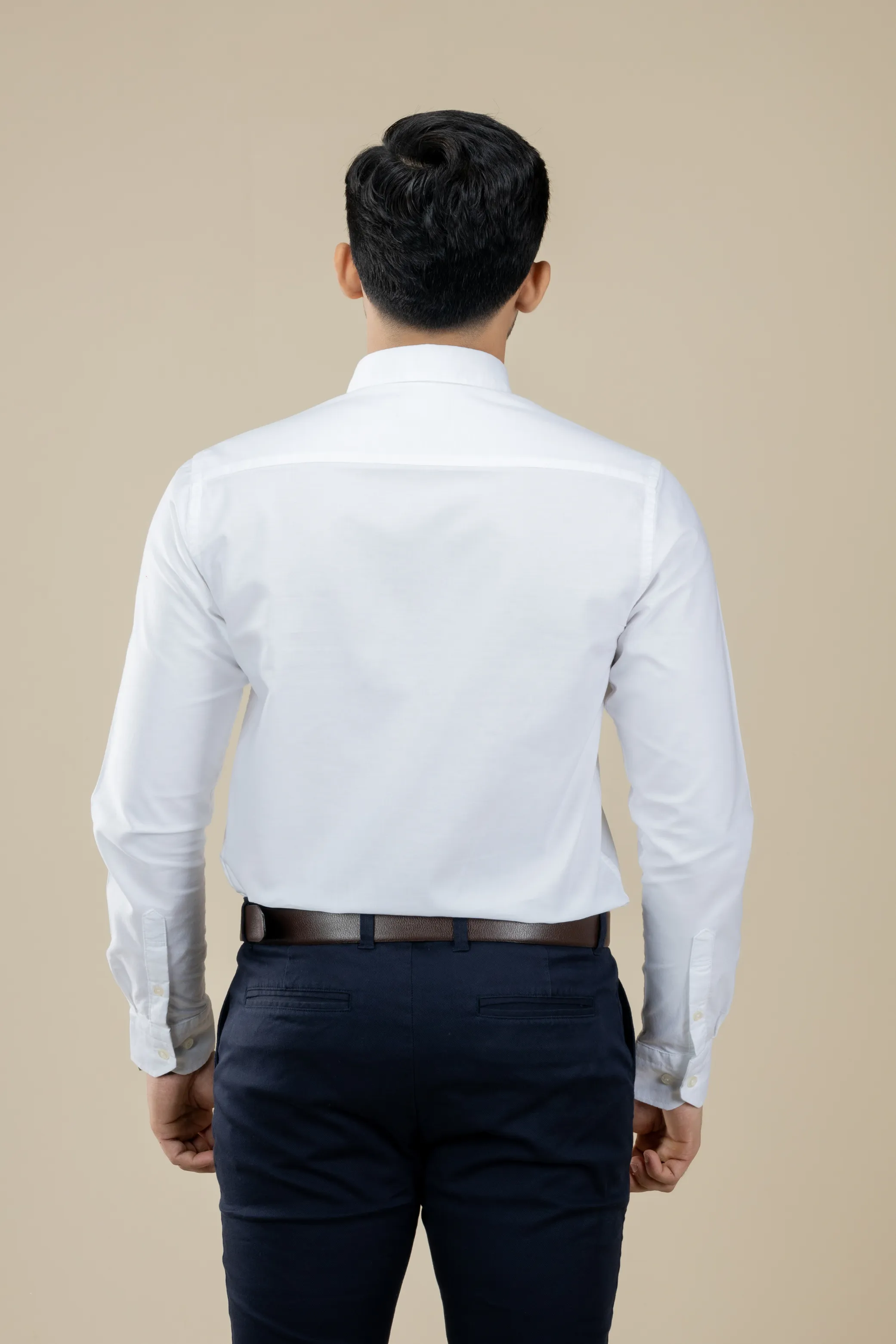 White Washed Oxford Long Sleeve Shirt