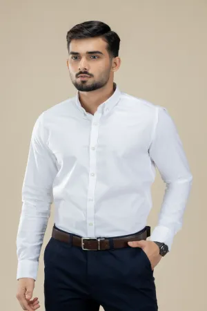 White Washed Oxford Long Sleeve Shirt